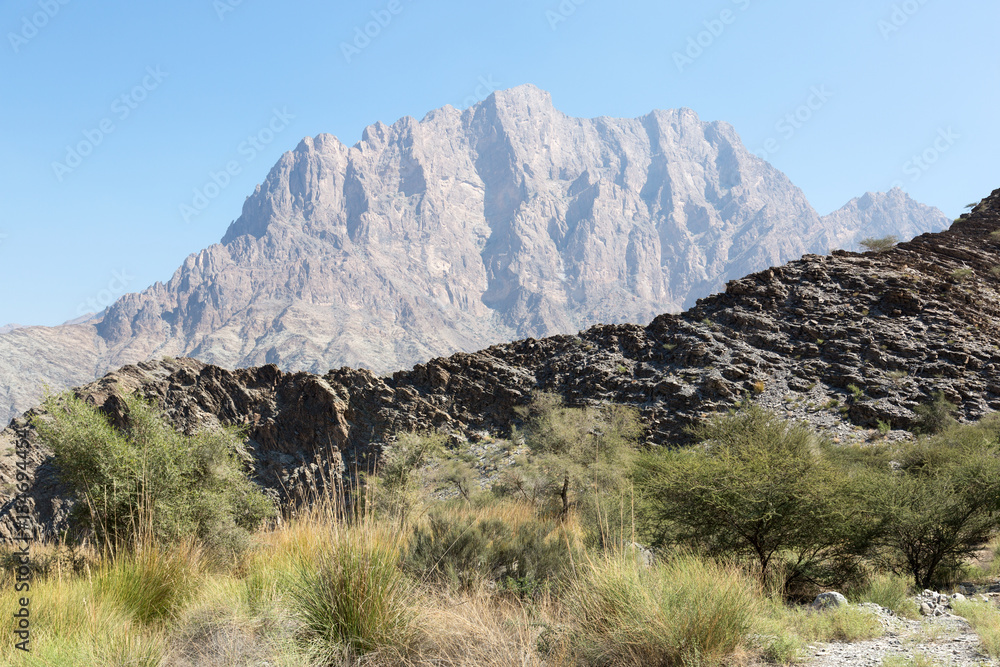 Rough Landscape in the Wadi Bani Awf, Oman