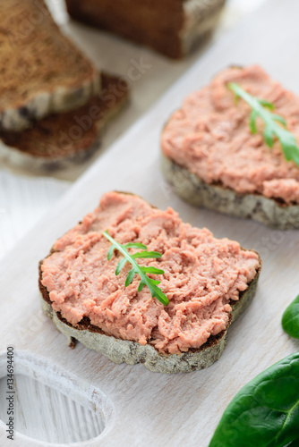Sandwiches with vegan pate