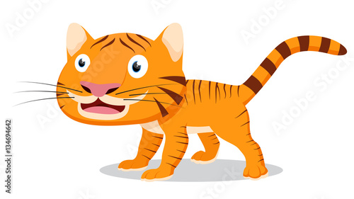 Fototapeta Naklejka Na Ścianę i Meble -  Cute tiger cartoon
