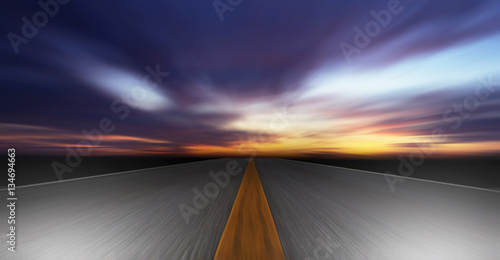 Plakat Road Motion Blur