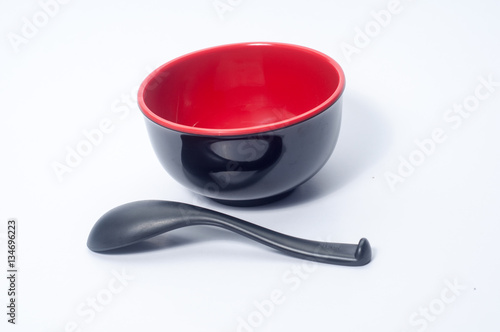 The empty bowl with spoon