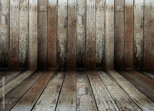 Old rustic brown wooden texture background with space for products display