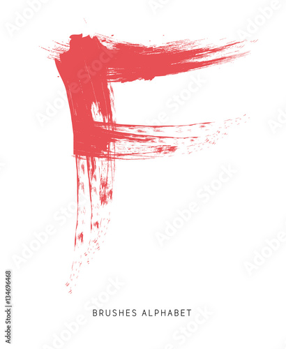 Alfabeto spennellato lettera F