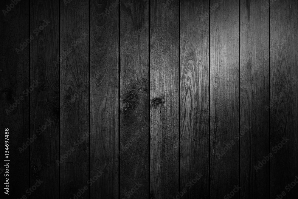 black and white wood table top view background. - obrazy, fototapety, plakaty 