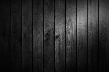 black and white wood table top view background.