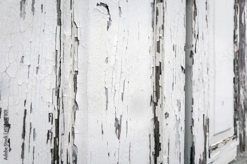 Wood texture with old white painted