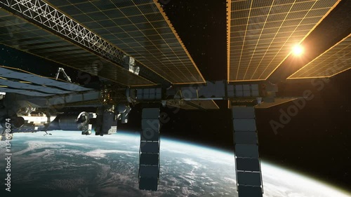 International Space Station In The Rays Of Sun