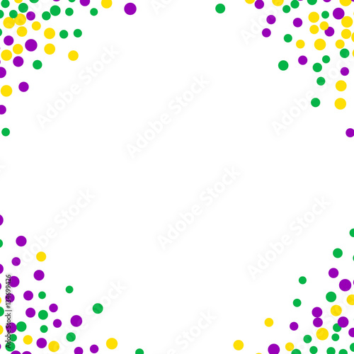 Bright abstract dot mardi gras pattern