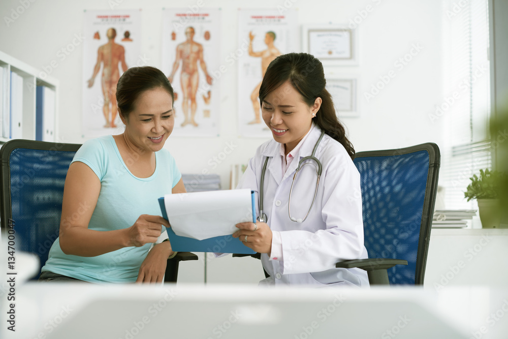 Discussing test results Discussing test results