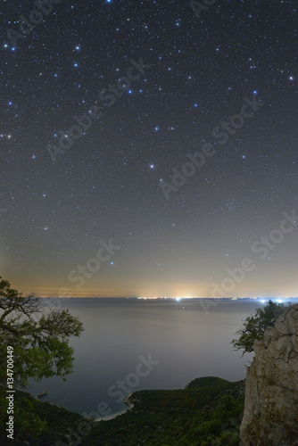 Starry skies above a beach on Cres island, Croatia. © astrobobo
