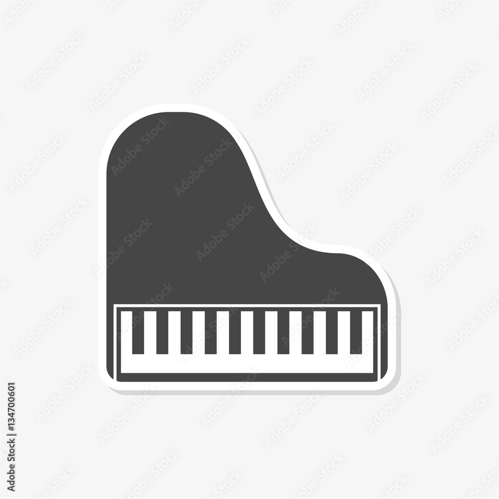 Piano Icon Flat Graphic Design - vector Illustration