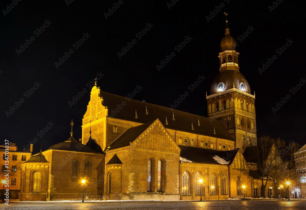 Riga , Night in old town
