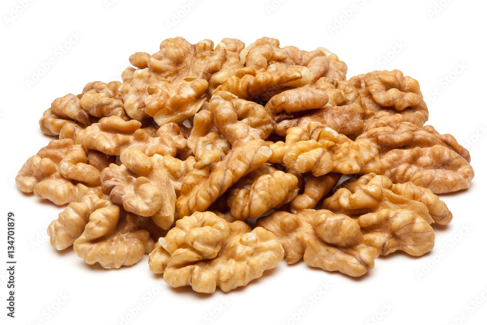 Walnuts isolated on white. Walnuts isolated on white.