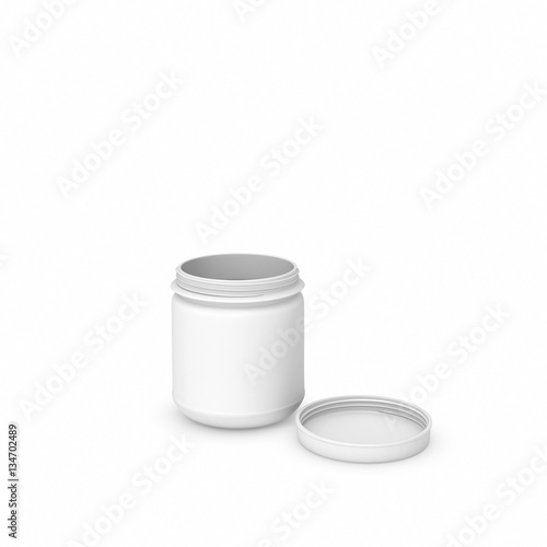 Rendering of white blank round can