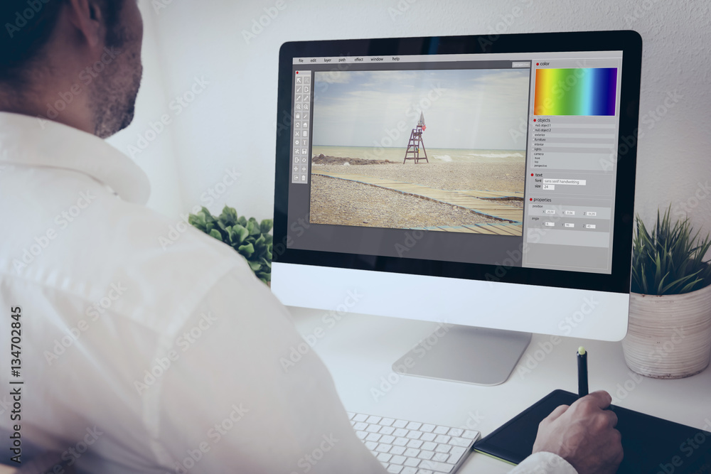 graphic tablet photo editing Stock Photo Adobe Stock