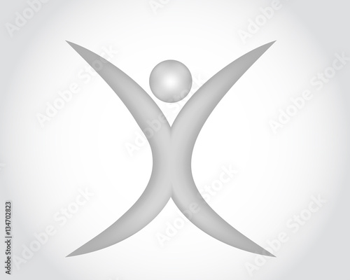 logo persona a braccia e gambe aperte