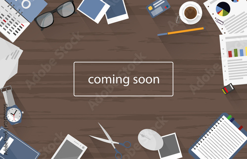 coming soon - Schreibtisch von oben