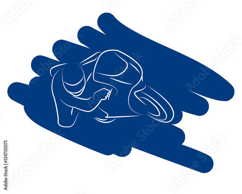 disegno con pilota di moto 