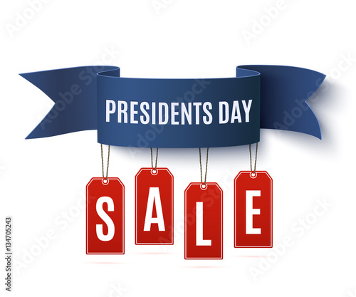 Presidents Day sale background template.