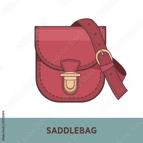 Vector fashion bag isolated on white