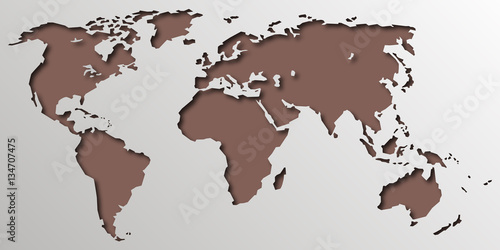 Planisphère - Carte du monde - Graphique
