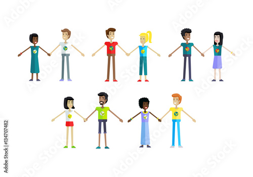 Set of Ecologist Human Characters Illustrations.