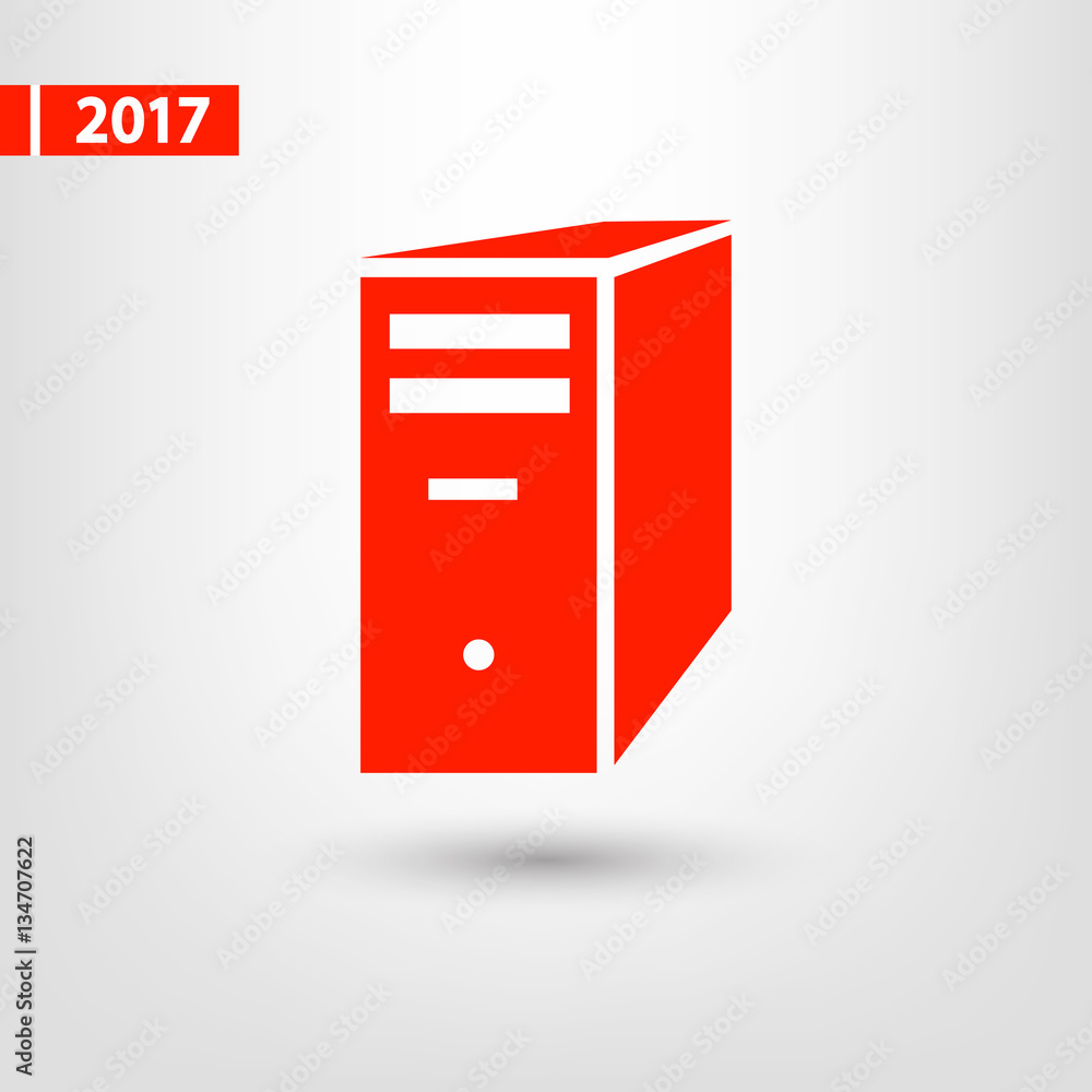 computer server icon, vector illustration. Flat design style computer server icon, vector illustration. Flat design style