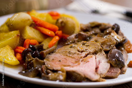 Roast Beef with Potatoes and Carrots