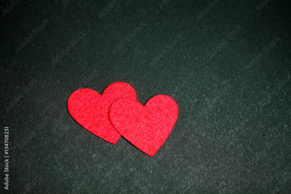 Holiday card with hearts on black for St Valentine concept love Holiday card with hearts on black for St Valentine concept love