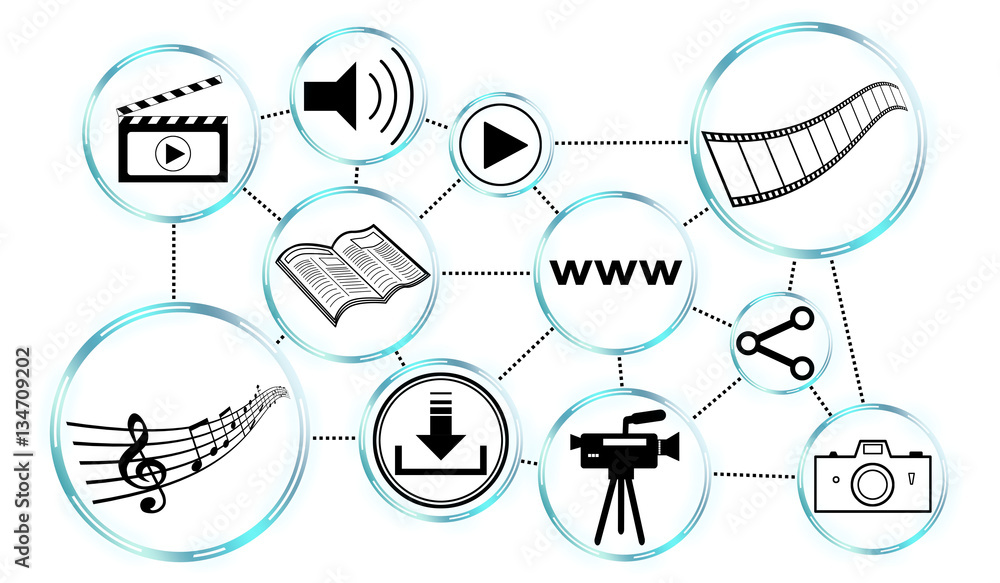 Social information sharing concept Social information sharing concept