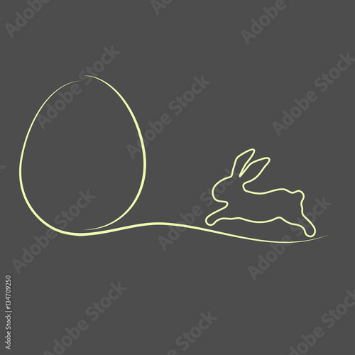 Osterhase & Osterei - Vektor Grafik