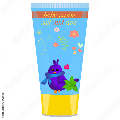 Baby cream tube with kids design