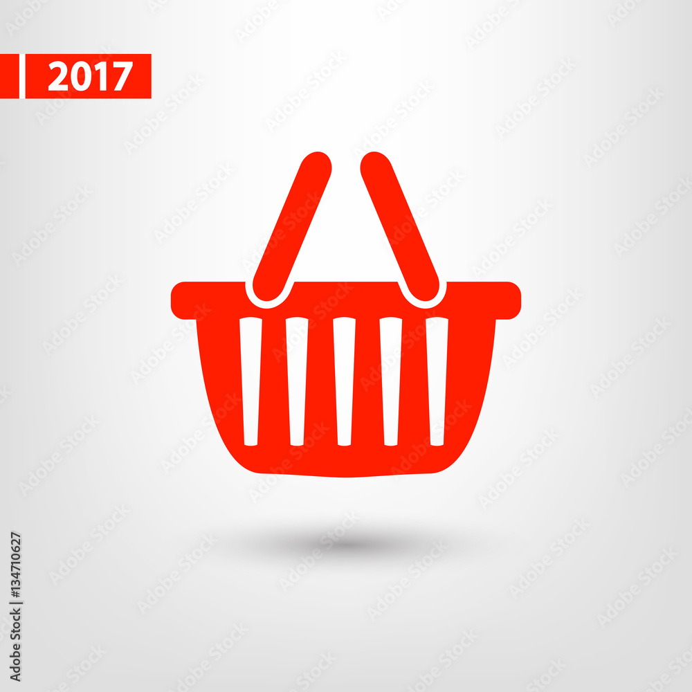 basket icon, vector illustration. Flat design style basket icon, vector illustration. Flat design style