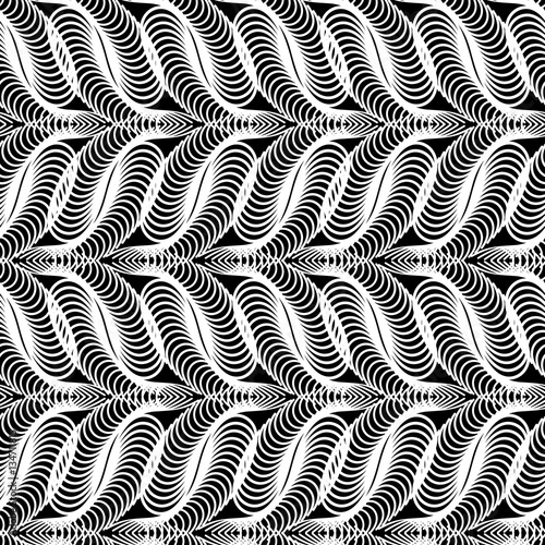Wallpaper Mural Abstract black and white seamless pattern.  Vector clip art. Torontodigital.ca