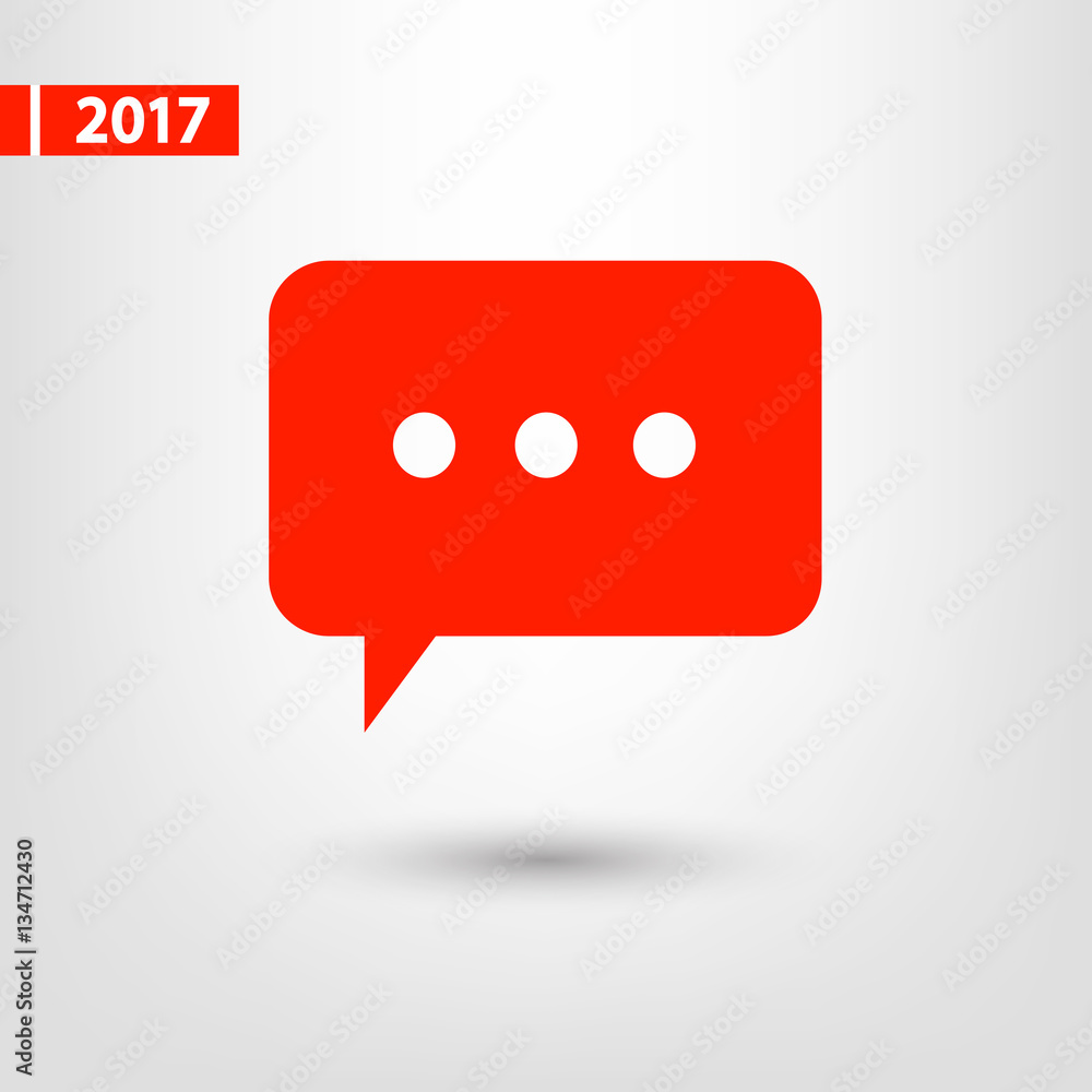 Speech bubbles icon. vector illustration with soft shadow on a gray background Speech bubbles icon. vector illustration with soft shadow on a gray background