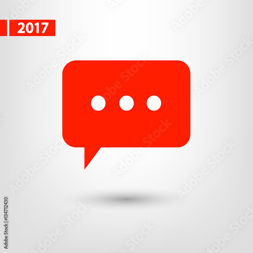 Speech bubbles icon. vector illustration with soft shadow on a gray background