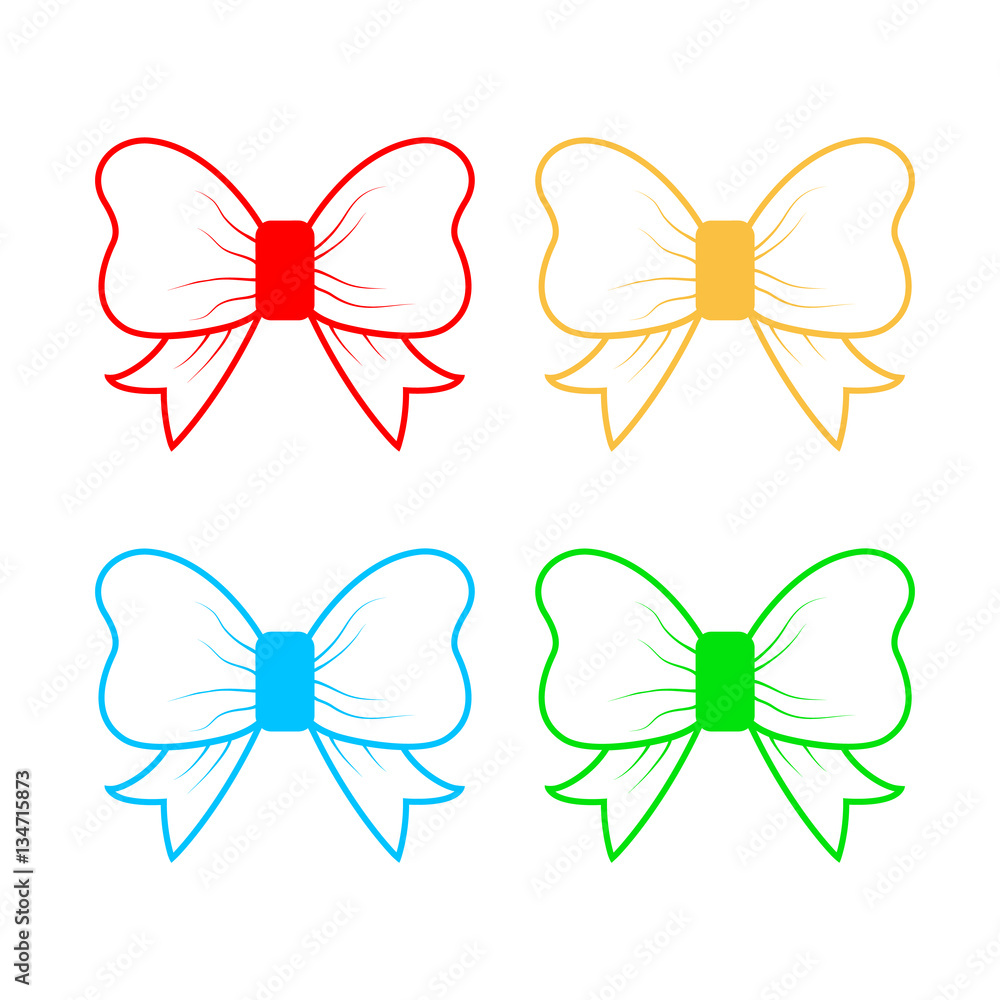 The bow icon. Vector illustration