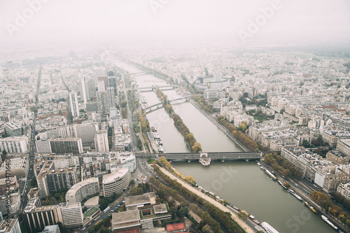Stunning breathtaking aerial view on Paris © anastasianess