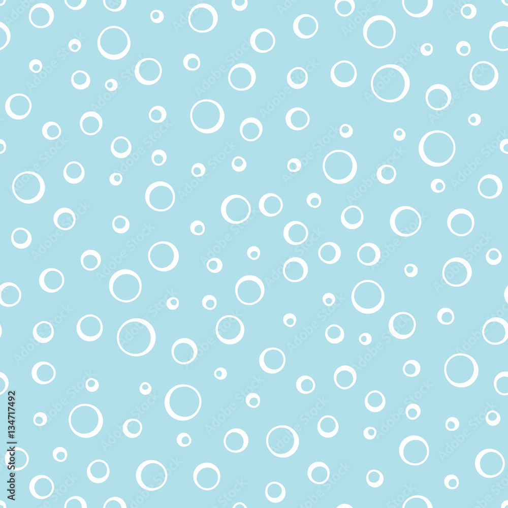 abstract geometric blue deco vector bubbles pattern