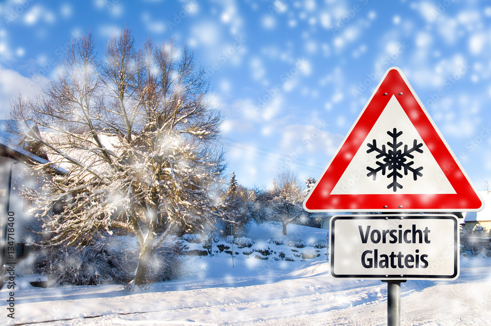 Obraz premium Vorsicht Glatteis 