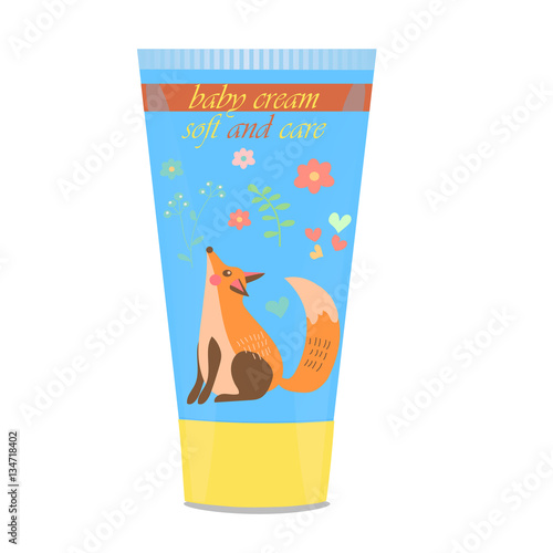 Baby cream tube with kids design