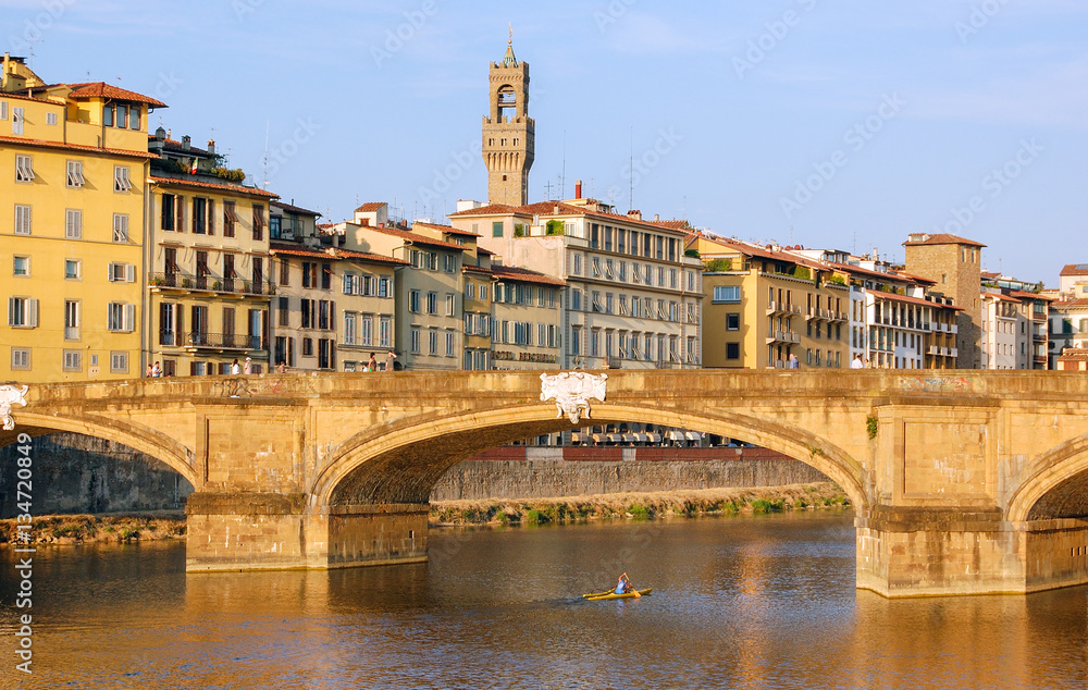 Ponte Santa Trinita over the Arno River in Florence, Italy