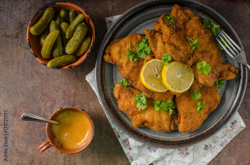 Homemade Breaded German Weiner photo