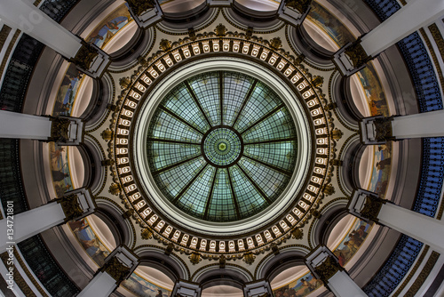 Ornate Glass Dome - Cleveland Trust Building - Cleveland  Ohio