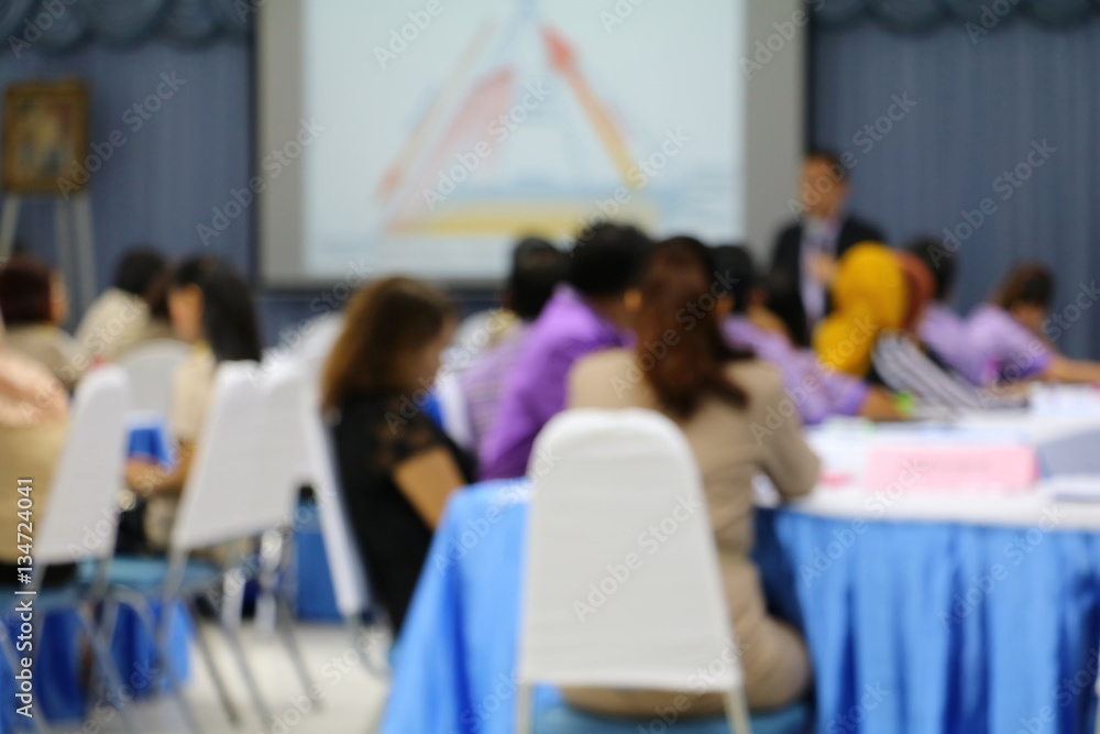 Business blur blurred education training conference in room Business blur blurred education training conference in room