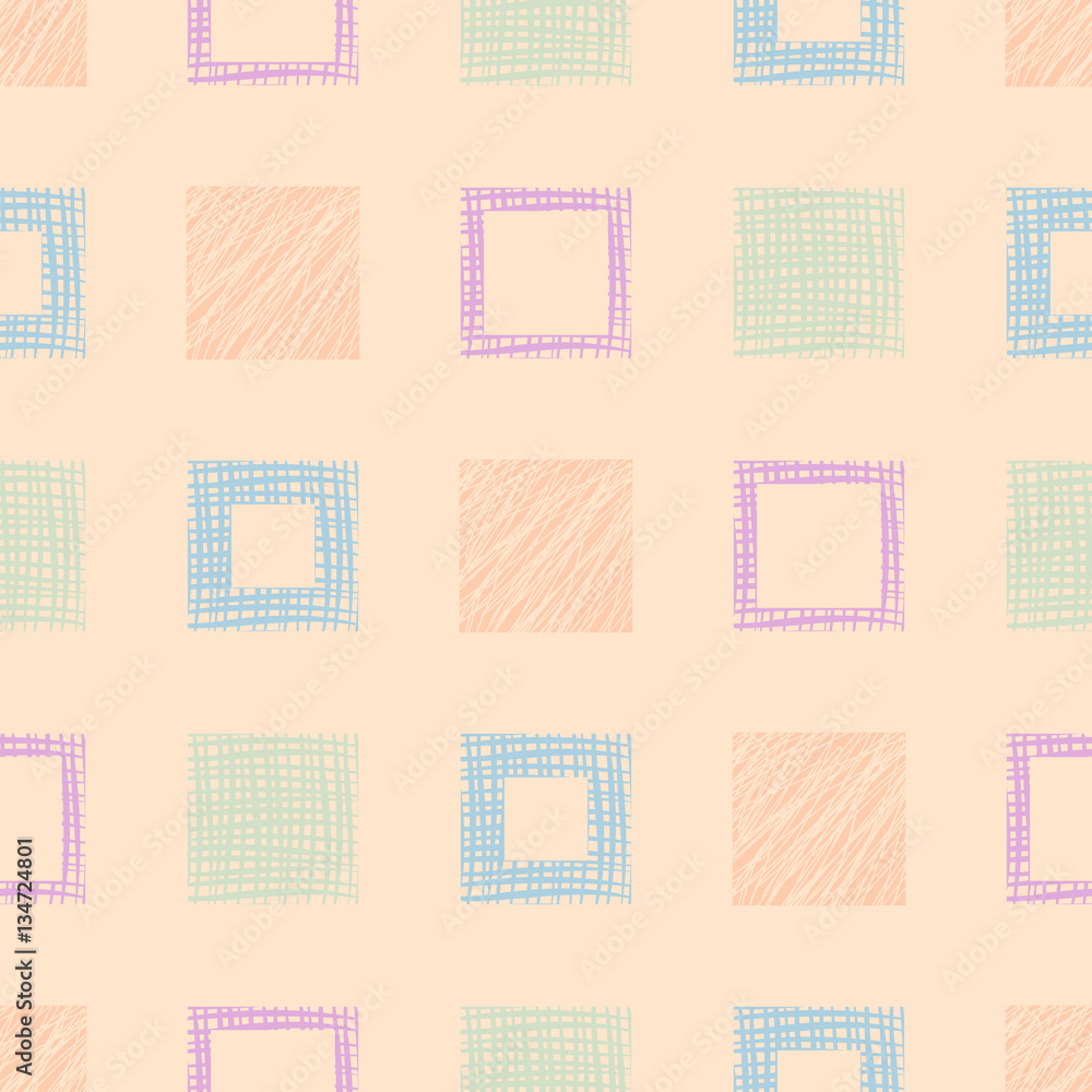 Seamless vector geometrical pattern, endless background with hand drawn textured geometric figures. Graphic illustration Template for wrapping, web backgrounds, wallpaper Seamless vector geometrical pattern, endless background with hand drawn textured geometric figures. Graphic illustration Template for wrapping, web backgrounds, wallpaper