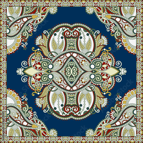Traditional ornamental floral paisley bandanna