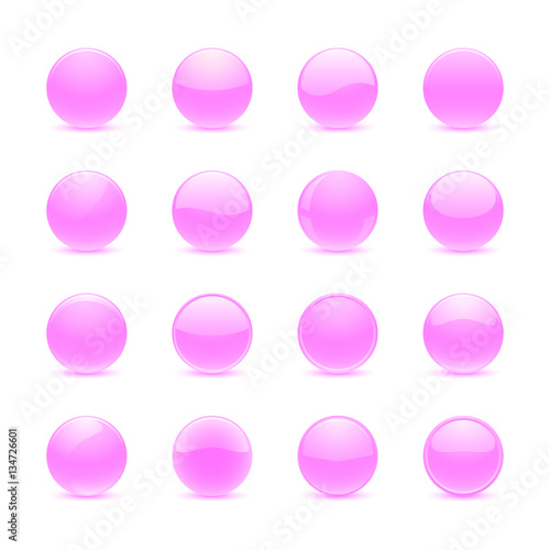 Pink round buttons