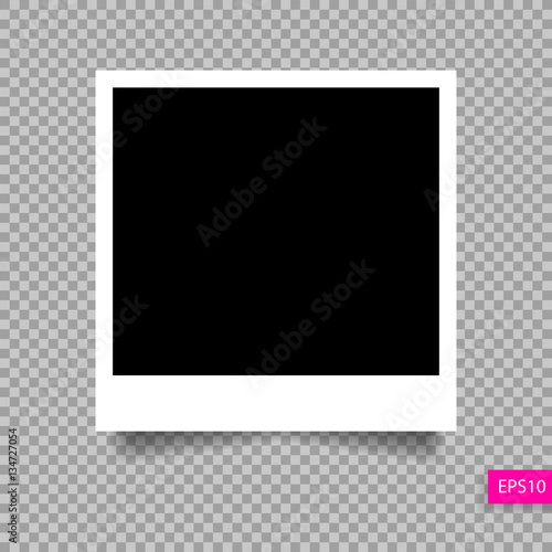 polaroid photo frame template with shadow