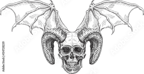 Horror devil skull